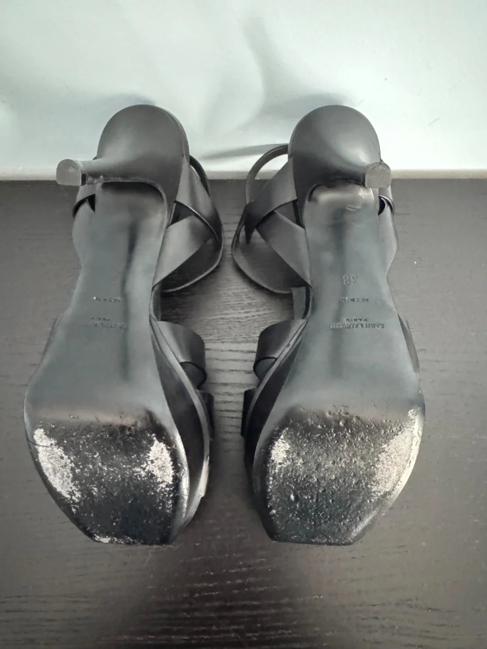 Saint Laurent Tribute Patent Leather Platform Sandal - Picture 5 of 10